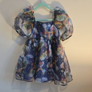 Care Bears Navy Dress with Rainbow & Yellow Accents